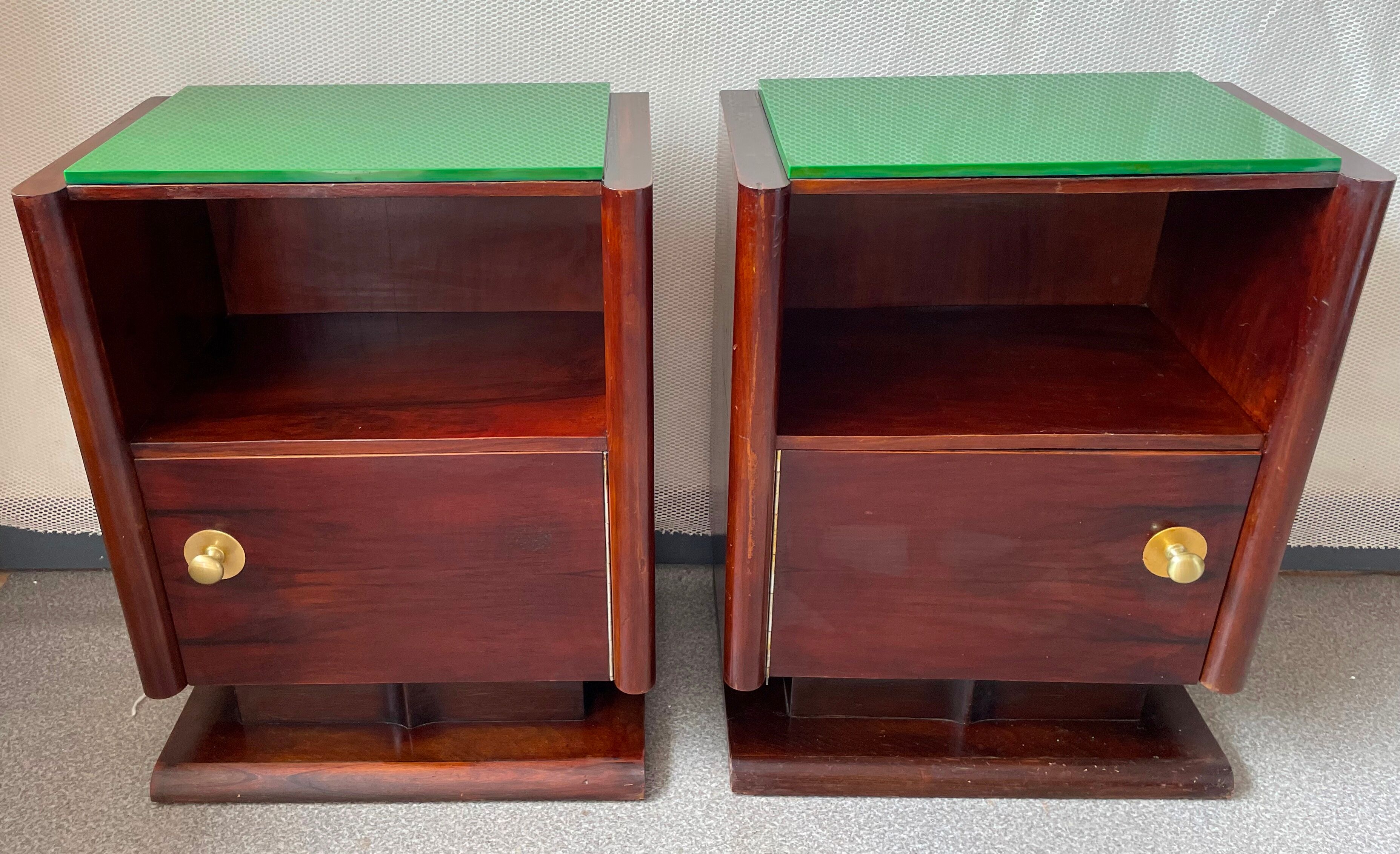 Pair of bedside art deco