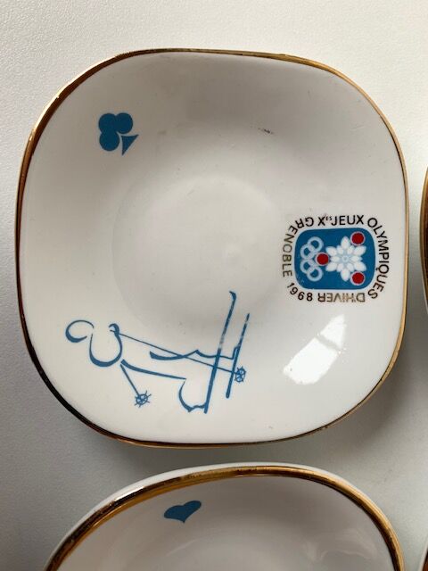 Empty pocket Olympic Games Grenoble JO 68 porcelain Lunéville Badonviller