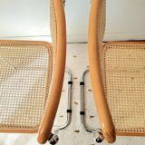 Pair of B32 Marcel Breuer cane chairs