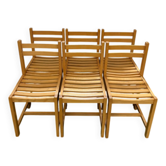 Lot de 6 Chaises André Sornay