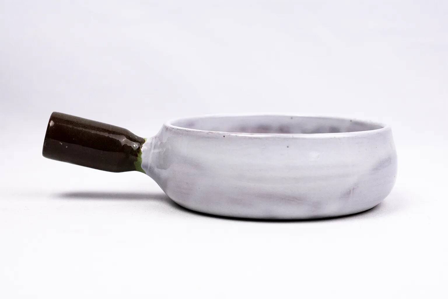 Jean Rivier (1915-2017) – Enamelled ceramic pan with geometric decoration