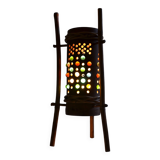Vintage bamboo tripod lamp
