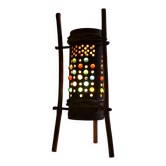 Vintage bamboo tripod lamp