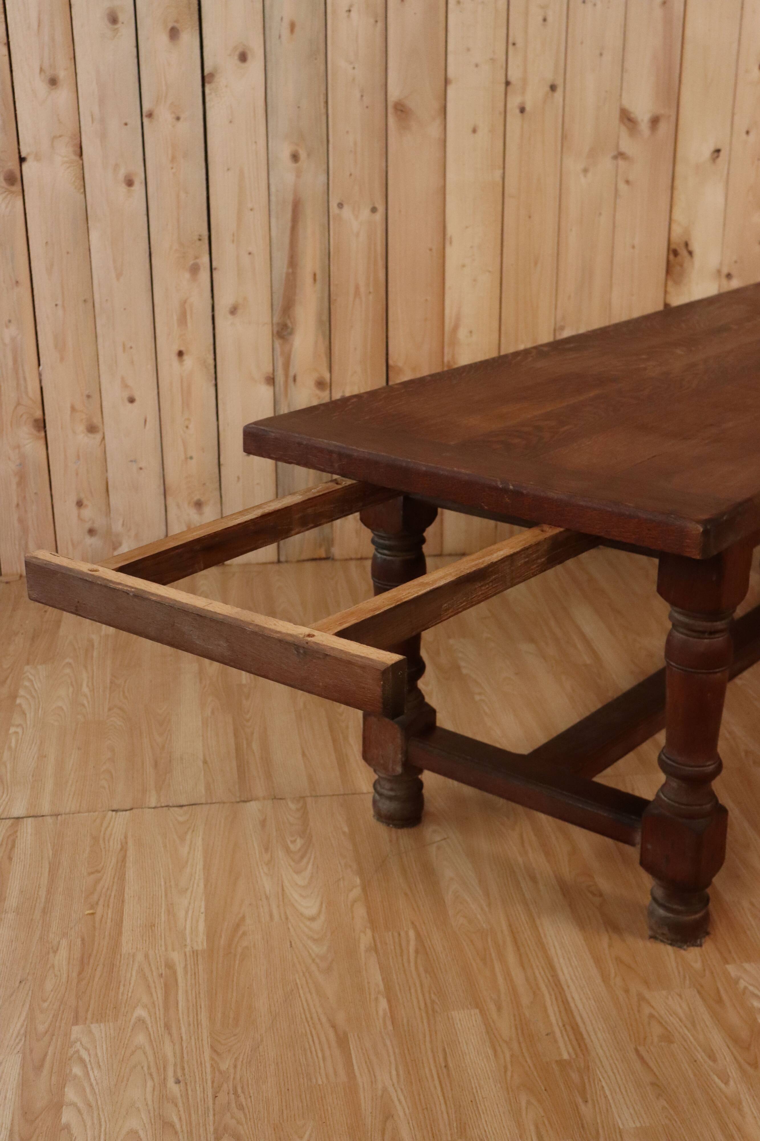 Large monastery style oak farmhouse table