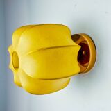 “Cocoon” wall lamp, resin and pine, Italy, 1970