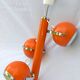 Chandelier with adjustable balls 70s model "eyeball" orange