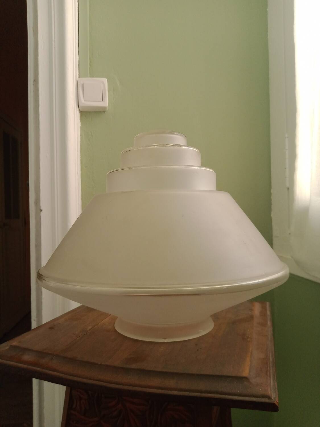 Suspension en verre art déco