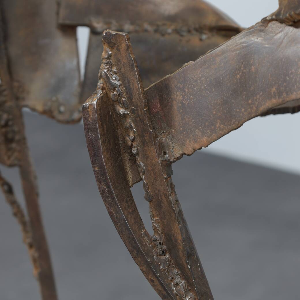 Iron horse sculpture by Raphael Saintenoy, Europe 1960s