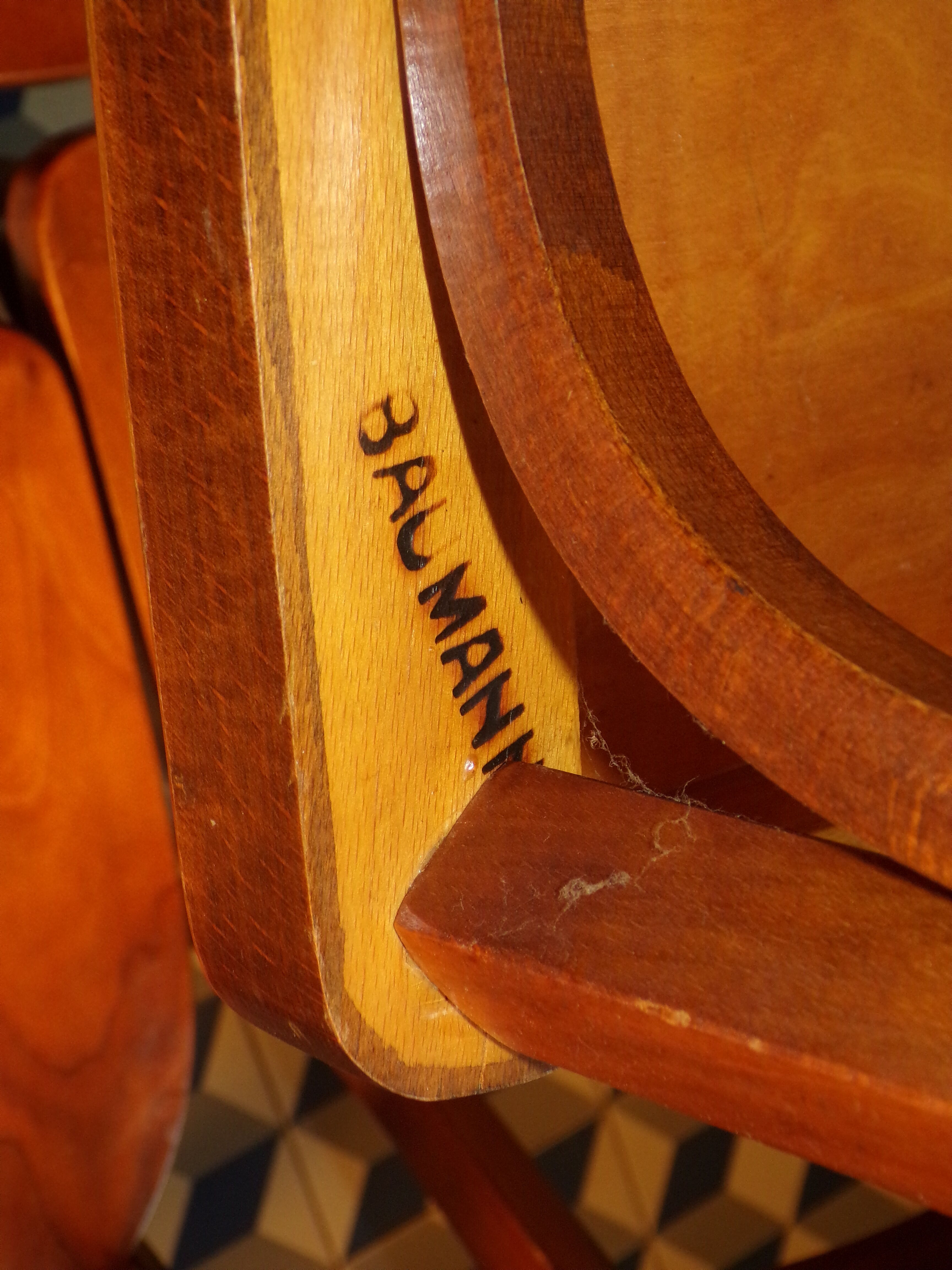 Set of 6 chairs bistro Baumann 1950