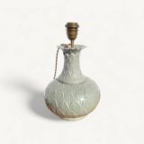 Vintage tropical ceramic lamp base, 1973