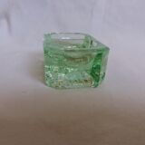 Art deco green glass saleron
