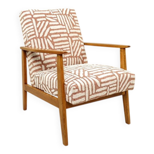 Fauteuil vintage moderne - ecru