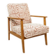 Modern vintage ecru ethnic armchair 1970