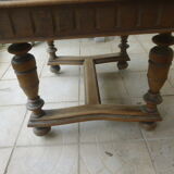 Table bois carrée avec 3 rallonges