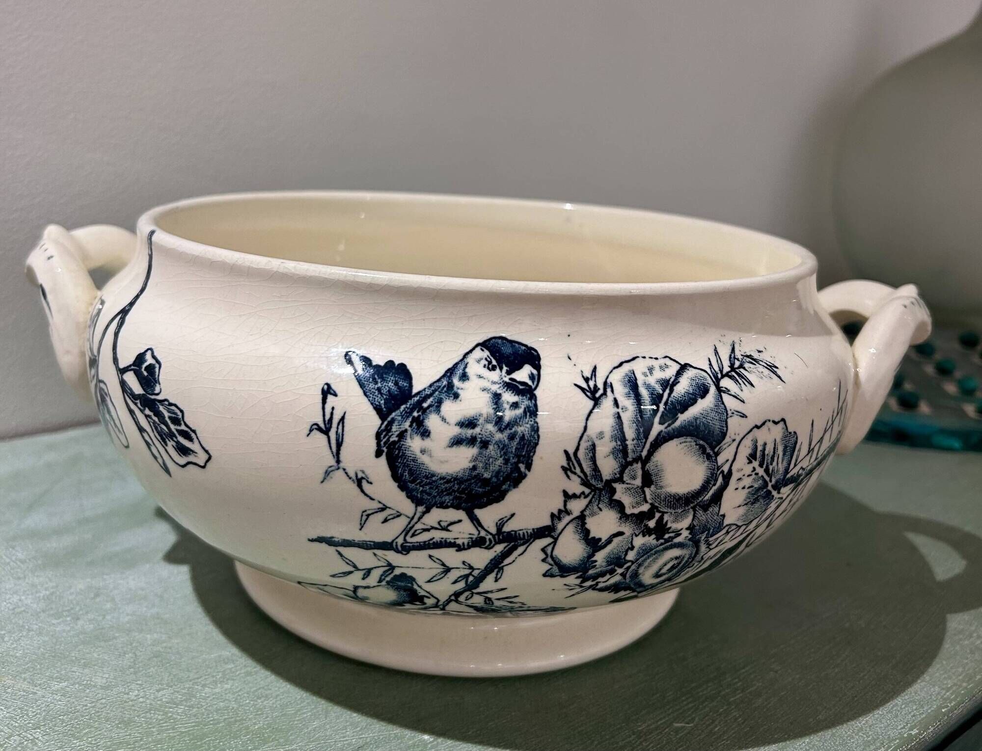 Antique soup tureen, late 19th century.