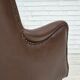 1970s, Danish armchair, original brown furniture leather.