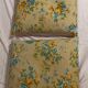 Pair of cushions feather down floral fabric old