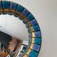 Vintage ceramic witch eye mirror