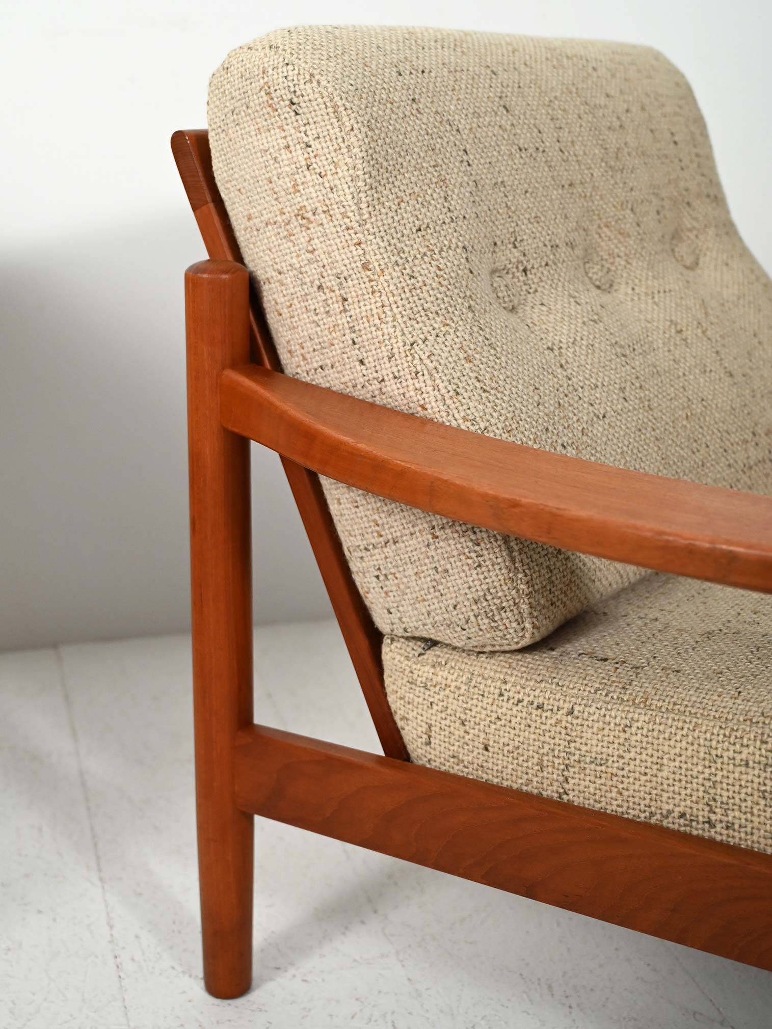 Pair of Danish 1950s teak armchairs