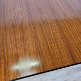 Table à manger extensible de style scandinave en noyer et ébène