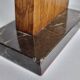 Pair of Art Deco bookends in solid wood and veined black marble