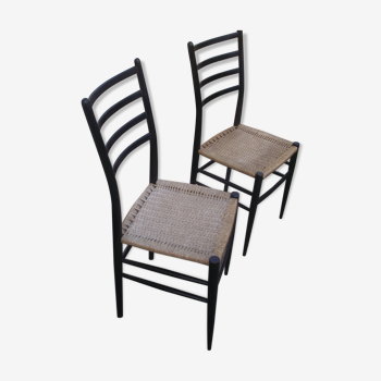 Pair of Italian design chairs 60