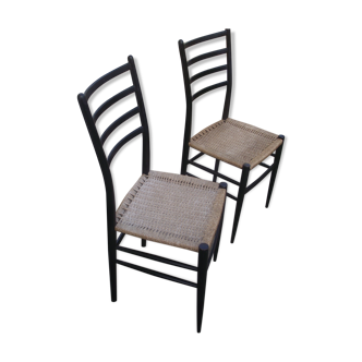 Pair of Italian design chairs 60