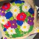 Vintage embroidered cushion