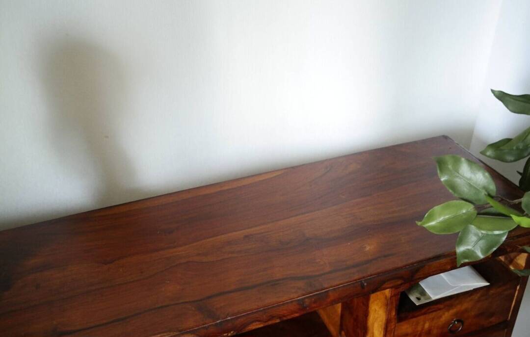 Stepped desk in solid walnut
