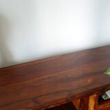 Solid walnut stepped desk