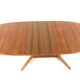 Large oval extendable dining table Gudme Danish design in teak - restored
