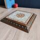 Old Italian Ceramic Trivet and Wooden Frame