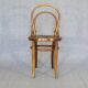 Set of 4 mismatched bistro chairs, 1900 to 1930 with wooden seats, Thonet, Baumann