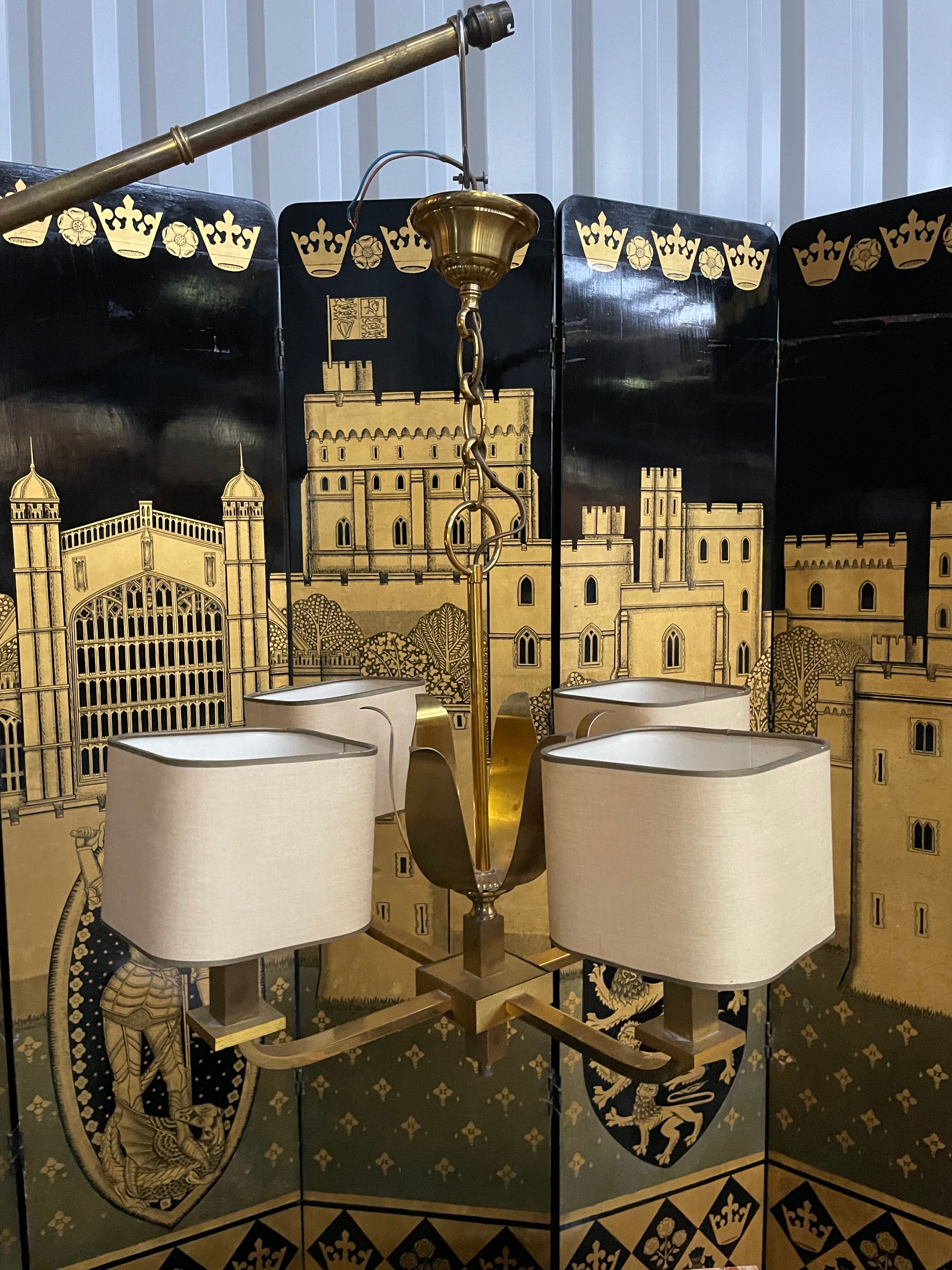 Brass chandelier 1970