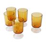 Wine glasses Luminarc 70s amber