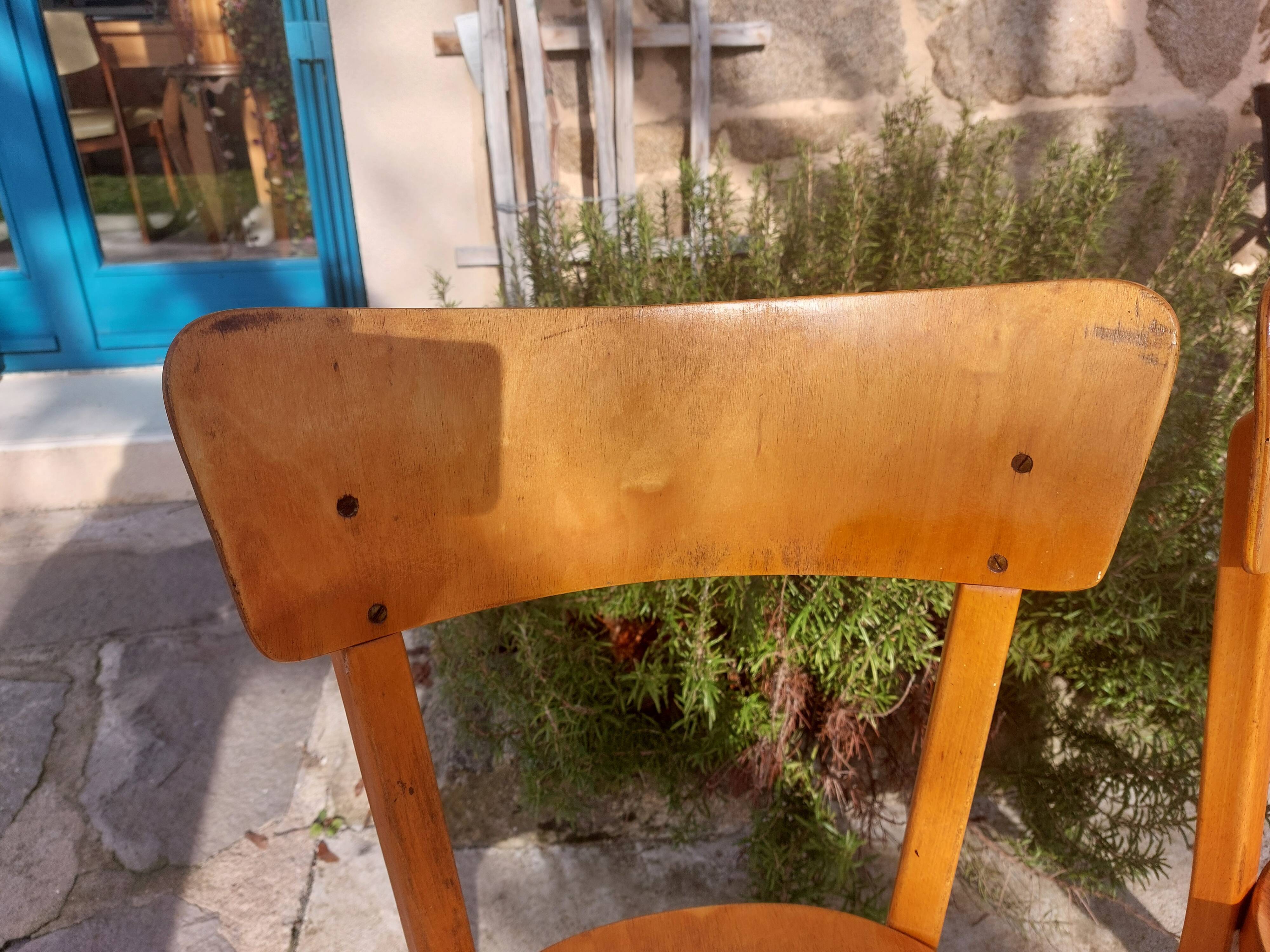 pair of Baumann bistro chairs
