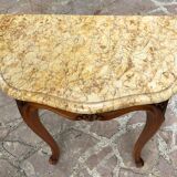 Console in cherry and marble