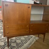 Secretarial cabinet in vintage teak