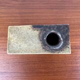 Klaus Lehmann, postmodern brutalist German pottery, sculpted column vase, 1981, ceramic