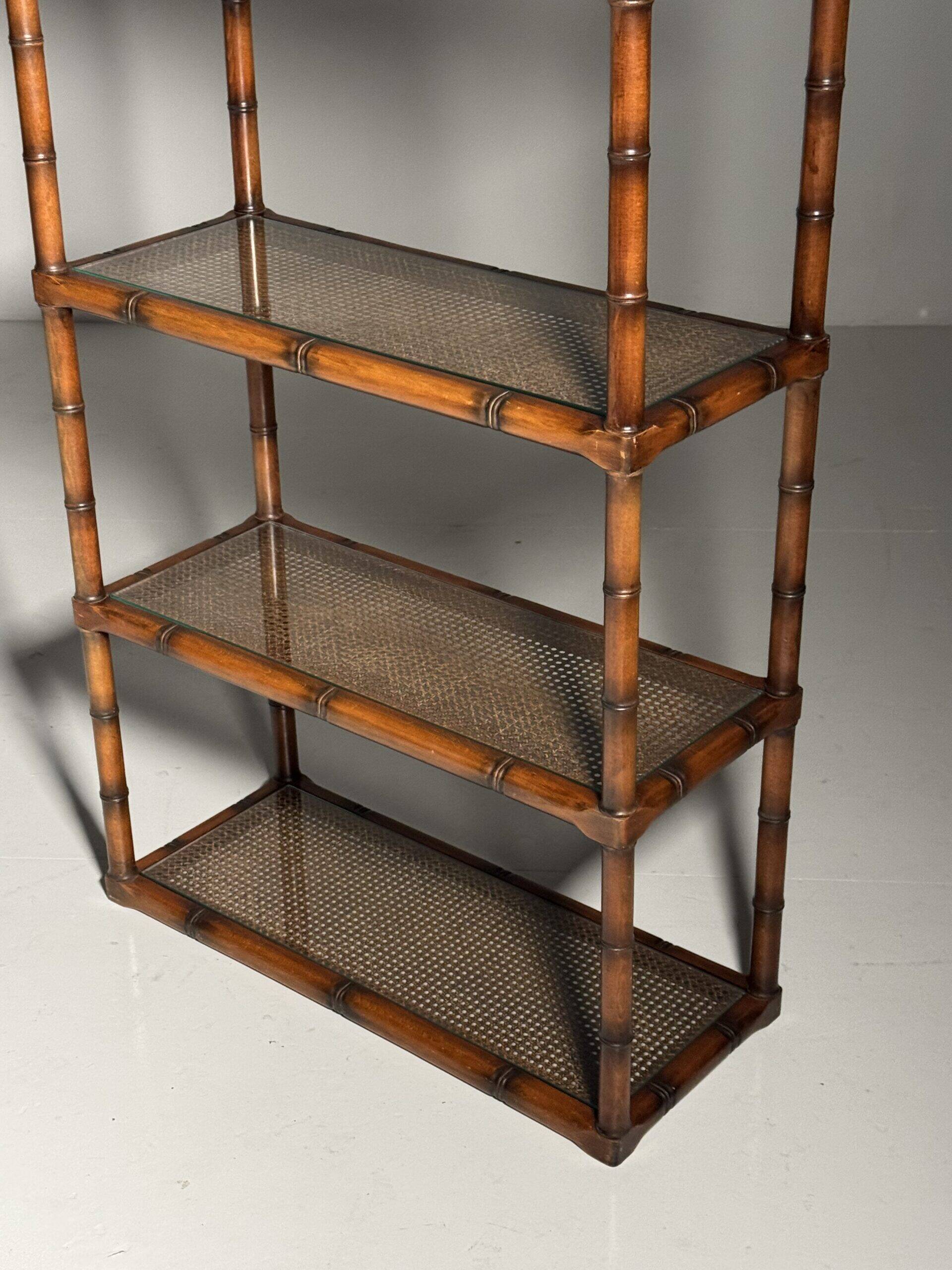 Faux bamboo bookcase