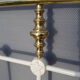 Art Deco era bed 120X200 cast star and brass balls