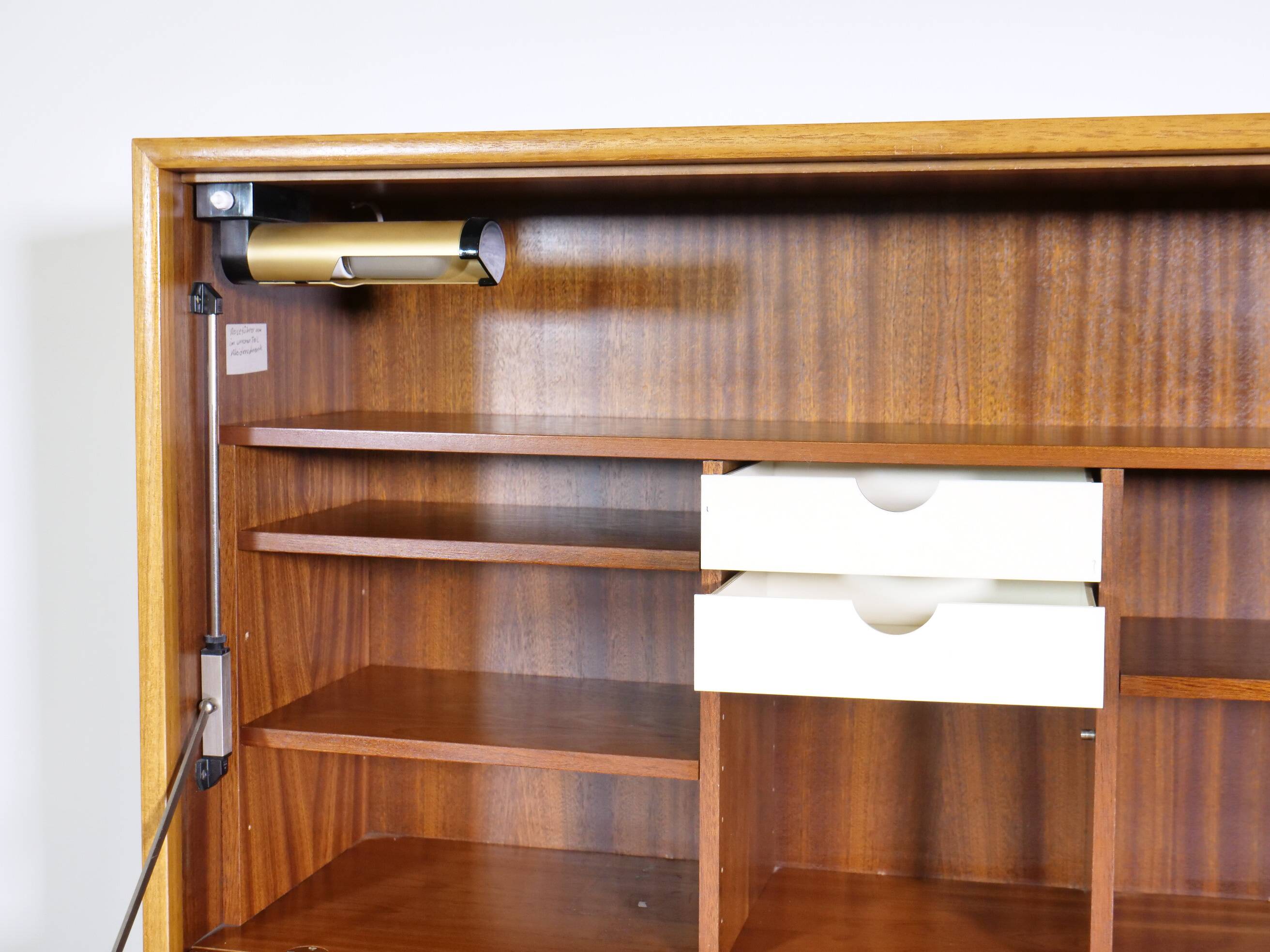 Teak secretary highboard from WK Möbel, 1960s