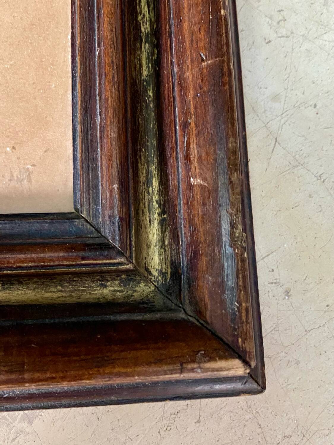 Antique wooden mirror