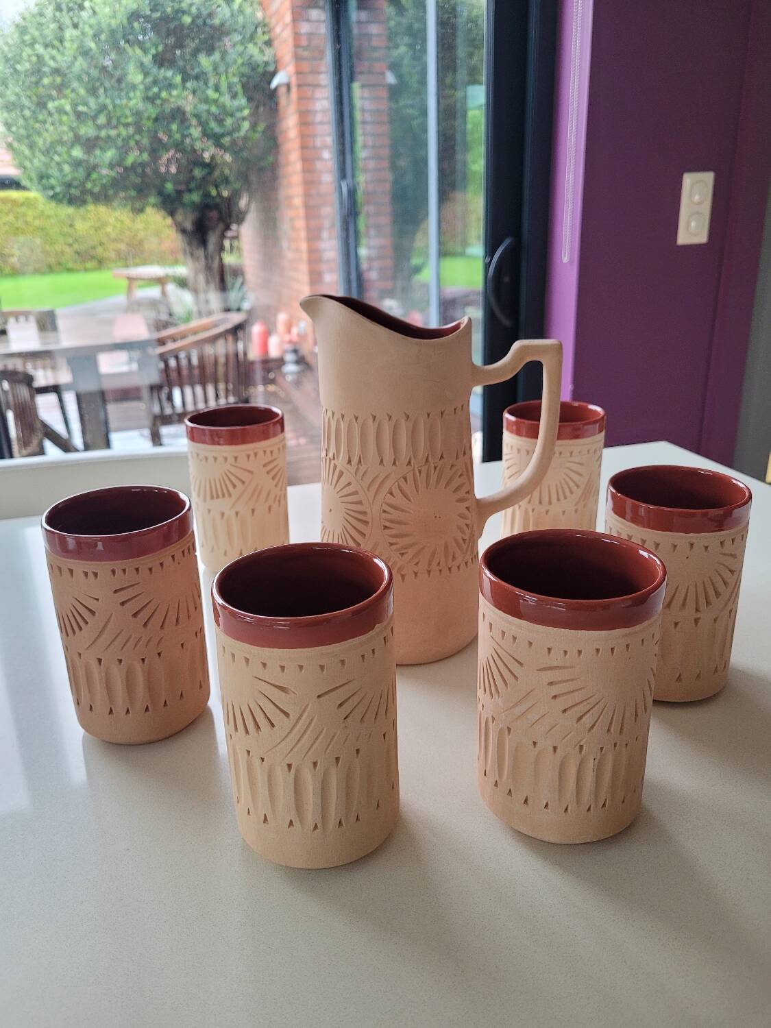 Terracotta orangeade service