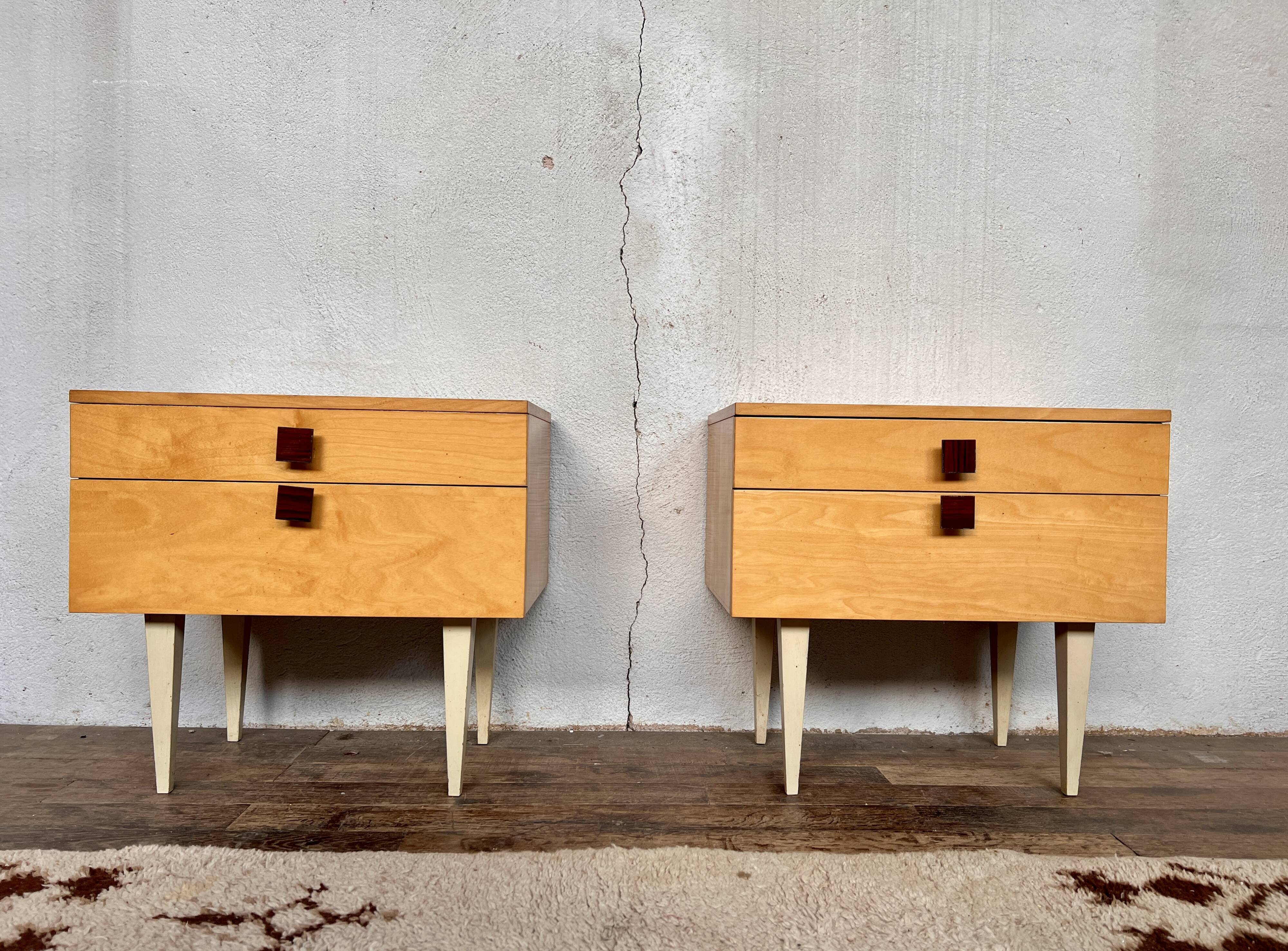 Pair of vintage bedside tables