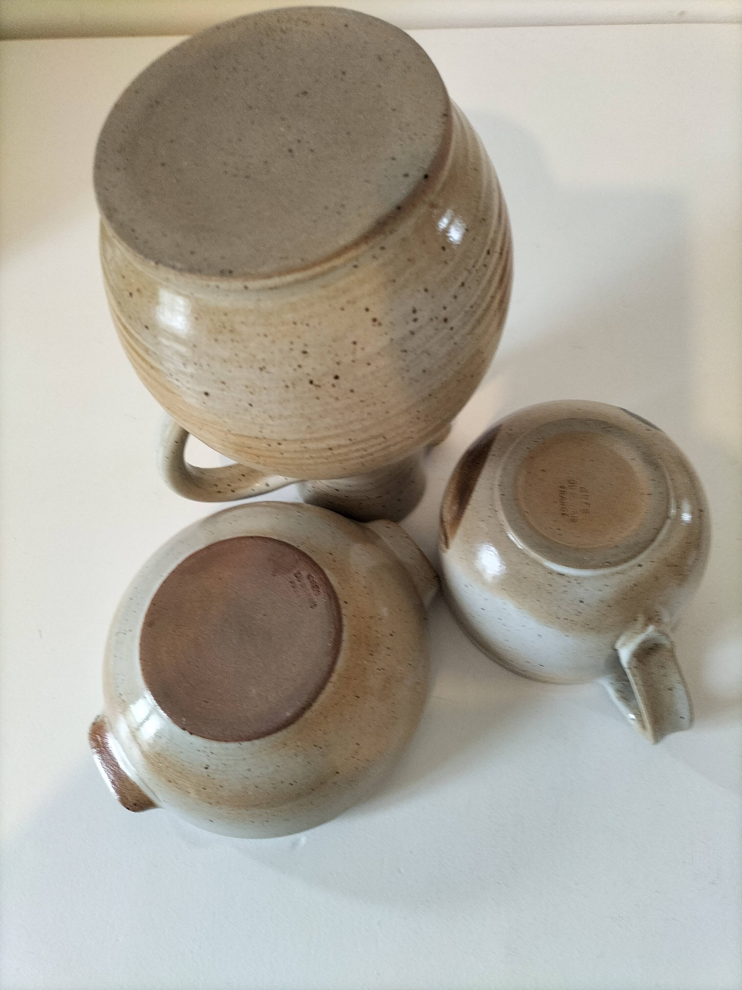 Handcrafted stoneware set — Grès du Marais France