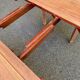 Table à manger ronde extensible décapé en bois massif brut chinois Ming 196