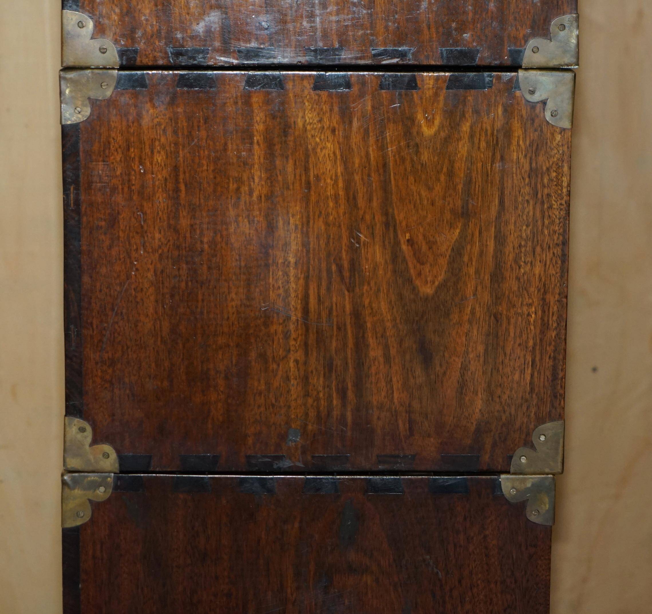 Four stackable Chinese campaign chests, circa 1880.