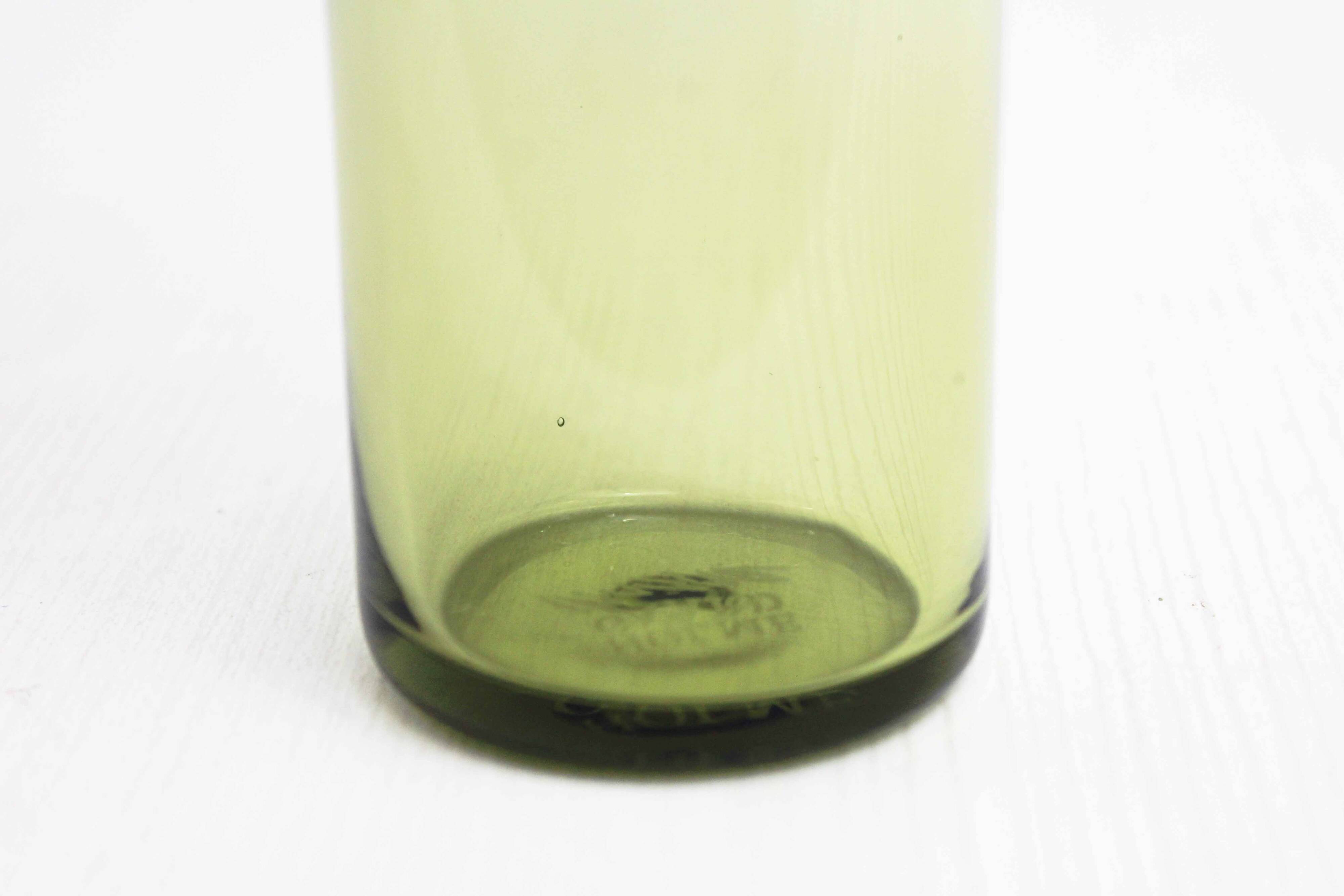 Scandinavian yellow glass vase Holmegaard