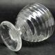 Modernist sugar bowl, transparent glass, Ząbkowice, Poland, 1970s